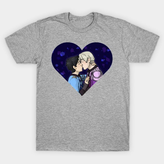 Yuri on Ice Victuuri Kiss Anime OTP T-Shirt by quietsnooze